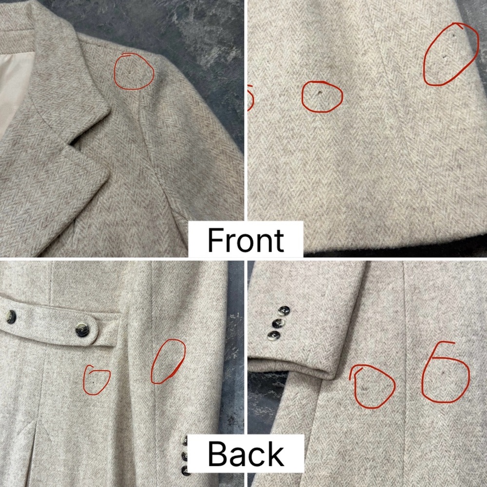 Vintage Jill Jr USA Made Wool Long Coat Tailored Minimal - Picture 8 of 8